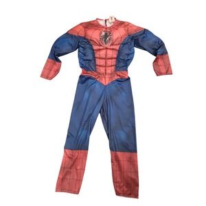 Marvel Spider-Man Muscle Chest‎ Costume Kids Large Rubies Red Blue Jumpsuit